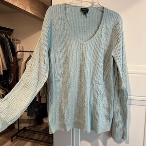 Talbots Pima Cotton Cable knit women’s sweater Large